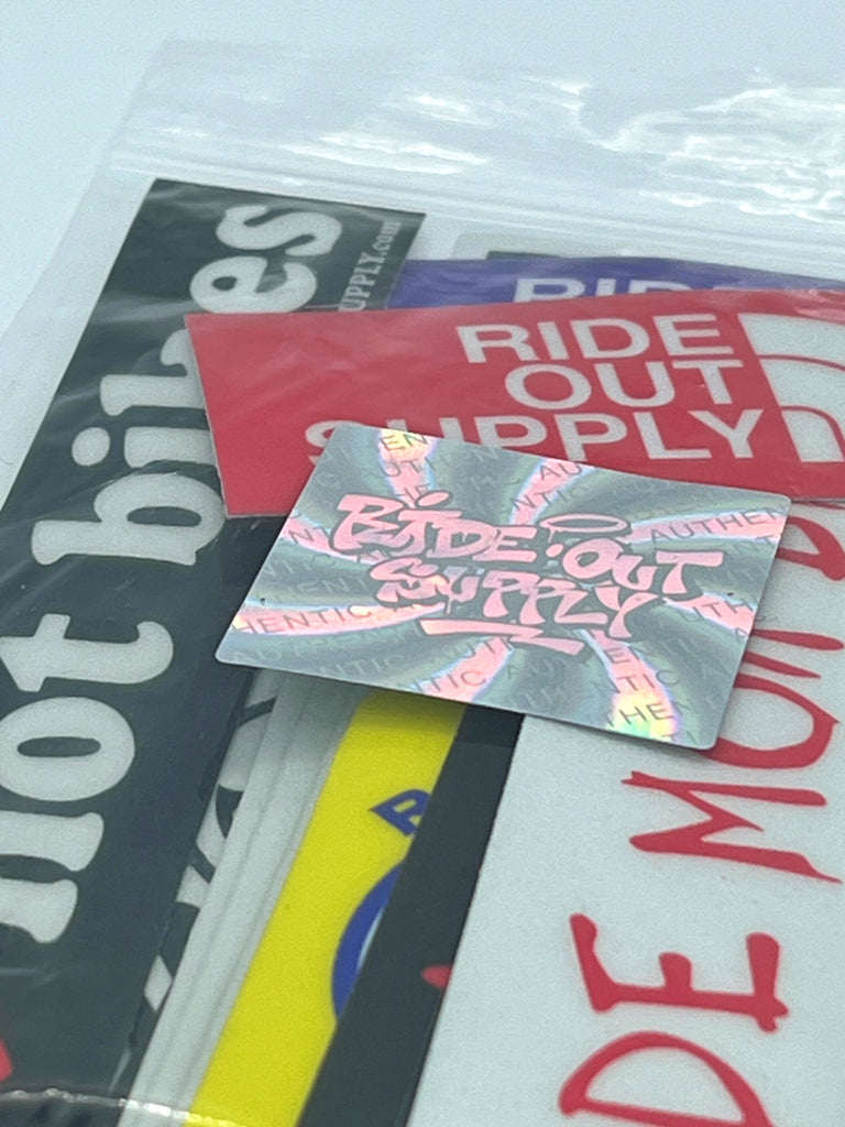 NEW 🔥 ROS SLAP Pack V2 23 Pack of reflective stickers Ride Out Supply