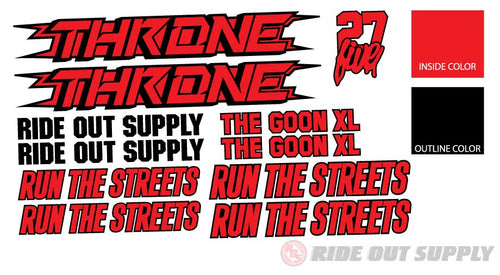 ROS Throne Goon XL Outline Sticker kit