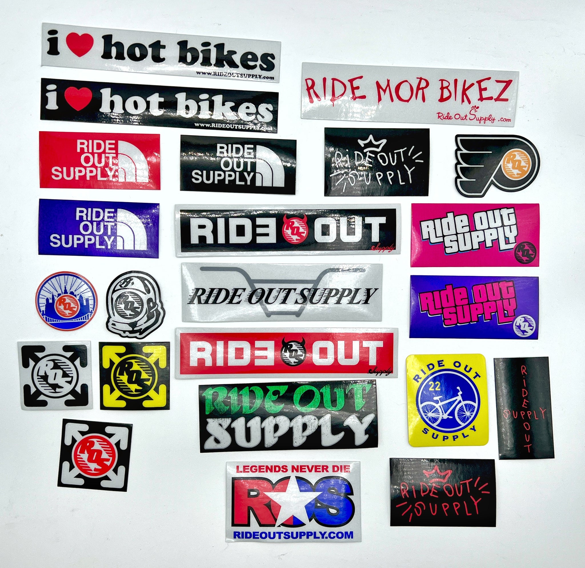 NEW 🔥 ROS SLAP Pack V2 - 23 Pack of reflective stickers – Ride Out Supply