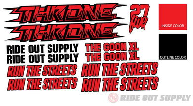 ROS Throne original Goon XL Drip Sticker kit
