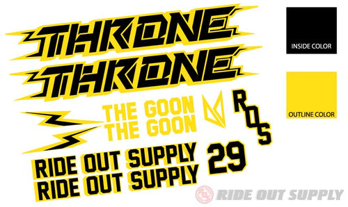ROS Throne Goon 29'' Outline Sticker kit